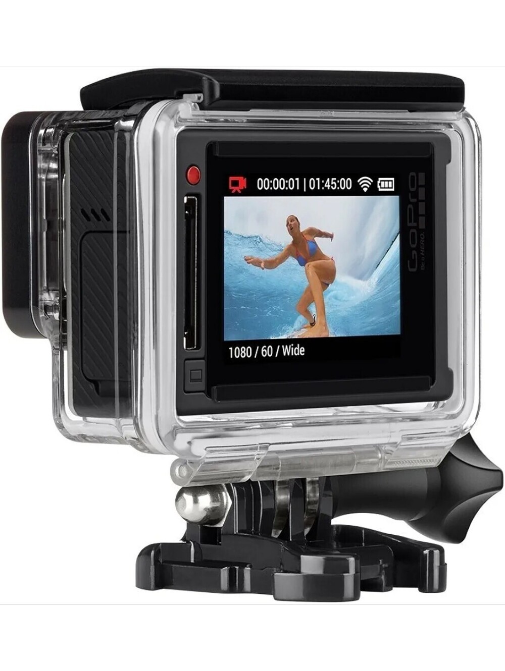 GoPro HERO4 Silver Action Camera 4K Touchscreen w/ Waterproof Case Tripod Bundle